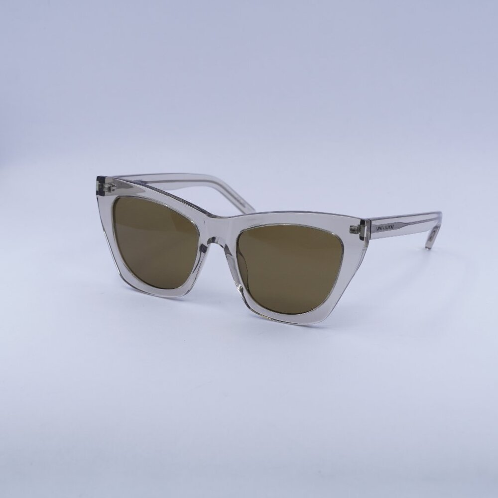 🕶️ New Saint Laurent SL214 KATE 032 Sunglasses - Beige Frame, Brown Lenses